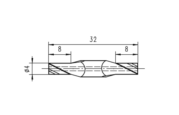 Bild von Zylindrischer Hartmetallfräser Ø 6mm / Ø 4mm